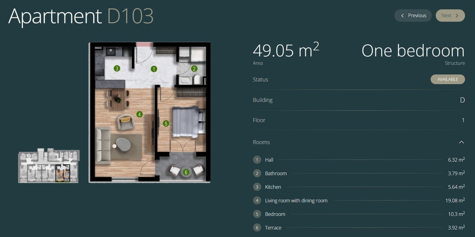  Exquisite 1-Bedroom Apartment in Polje, Bar, Montenegro 2