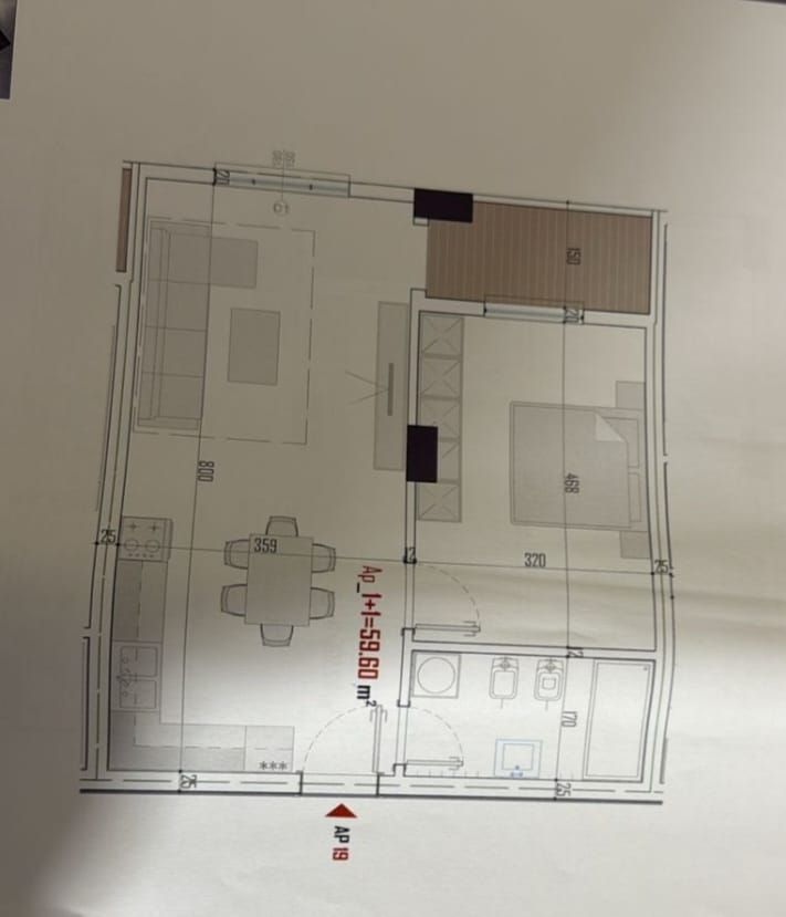 Shitet Apartament 1+1 në Paskuqan